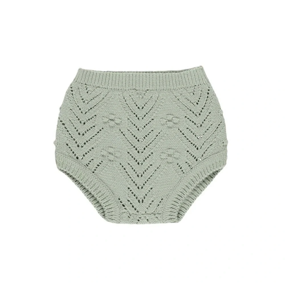 NWT Quincy Mae Knit Bloomer - Sage - 12-18 m